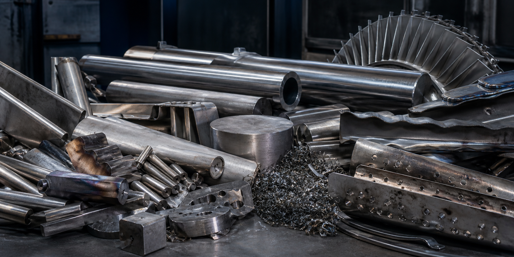 Nickel alloy and superalloy industrial scrap